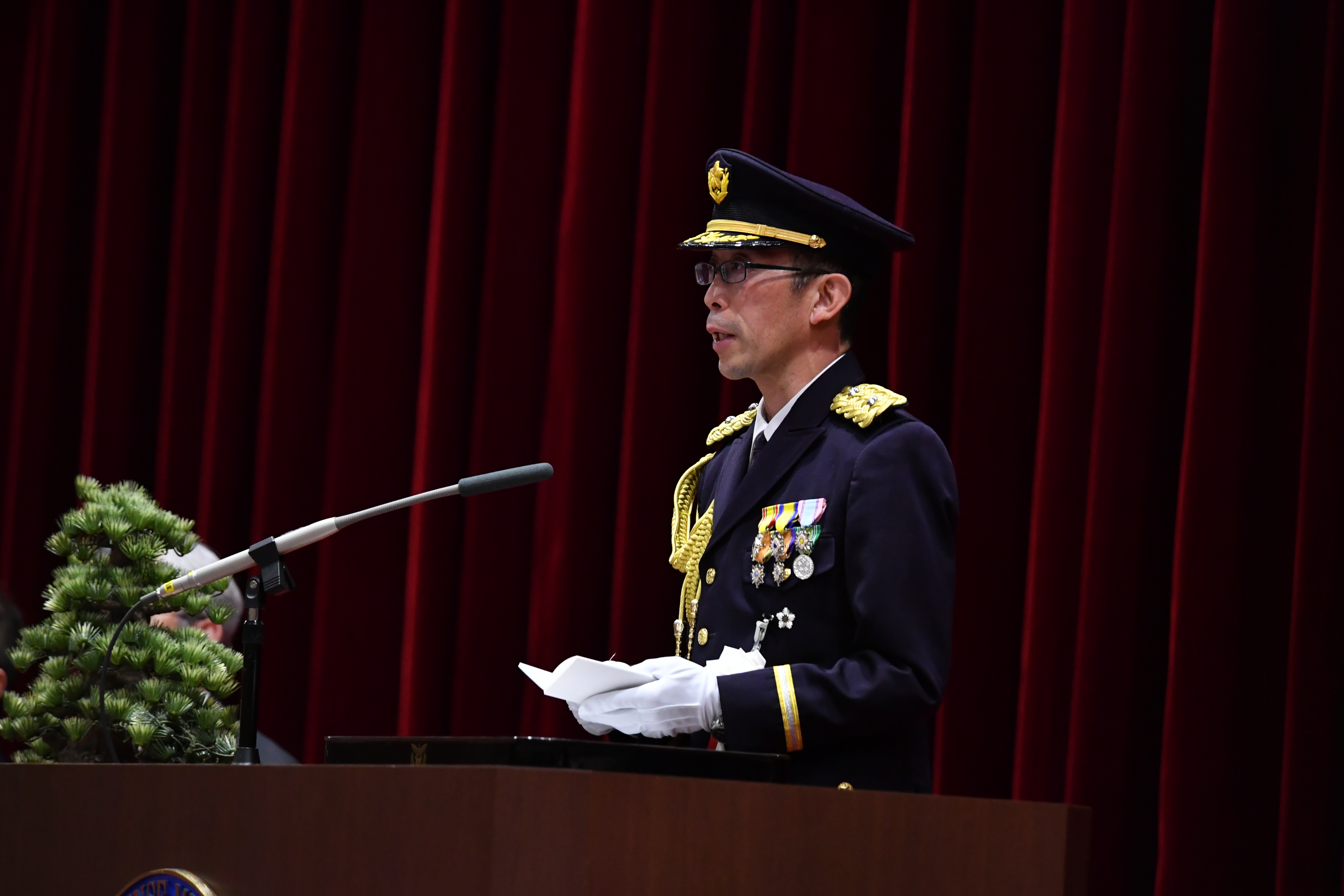 今井統幕首席後方補給官（統幕長代理）の祝辞