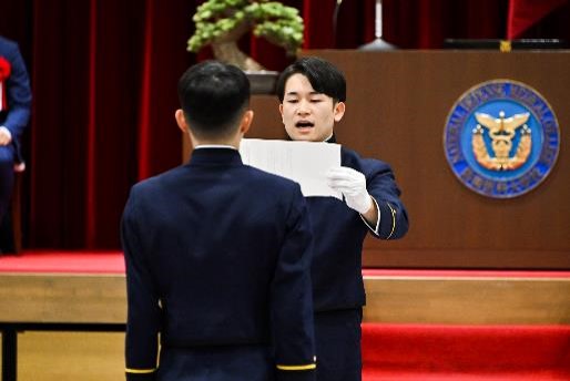在校生代表送辞の様子