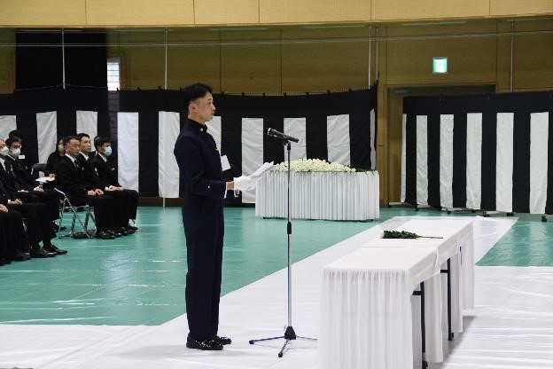 代表学生の慰霊のことば